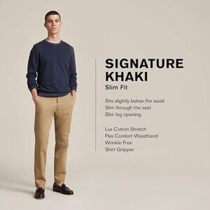Dockers mens Slim Fit Signature Khaki Lux Cotton Stretch Pants 32X30